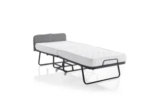 Single Foldable Black Bed
